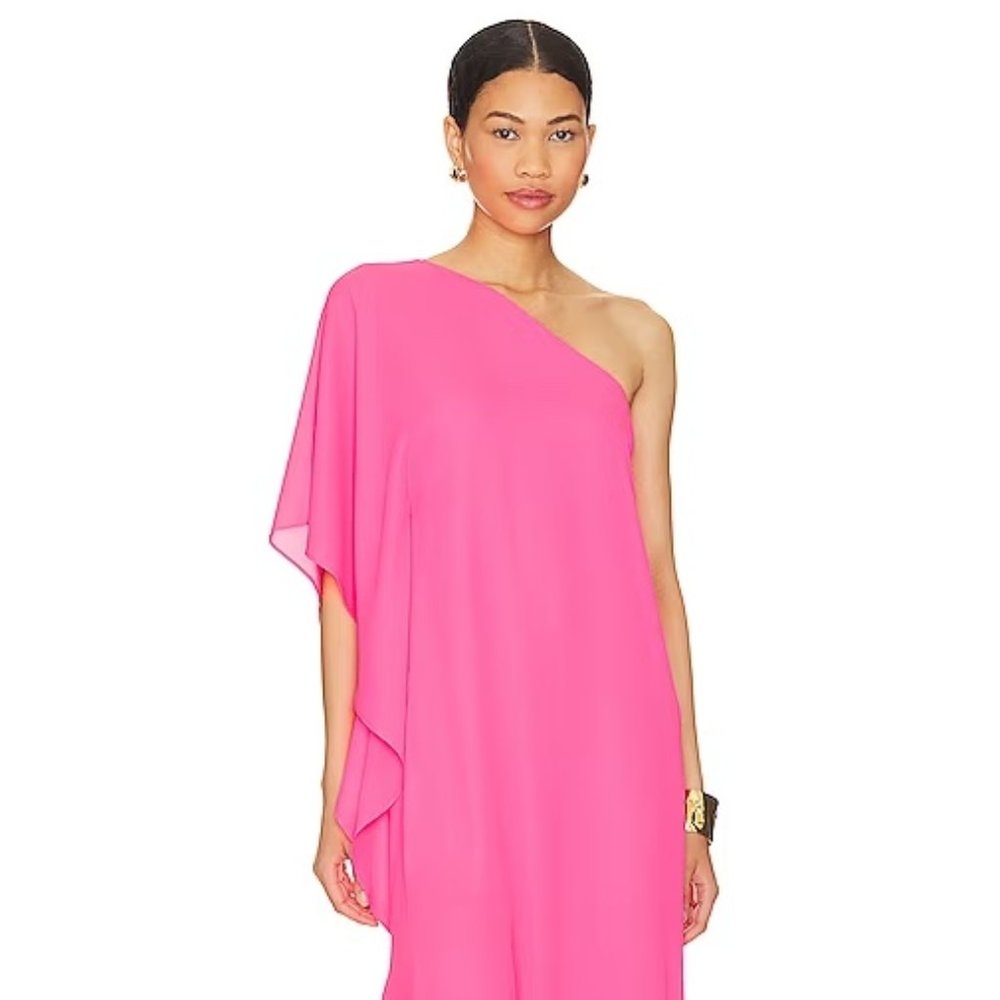 Draped One Shoulder Maxi Dress